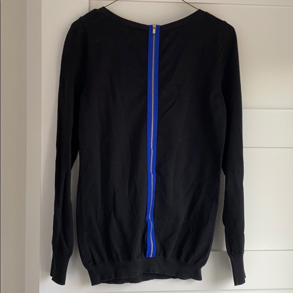 Zipper-back sweater